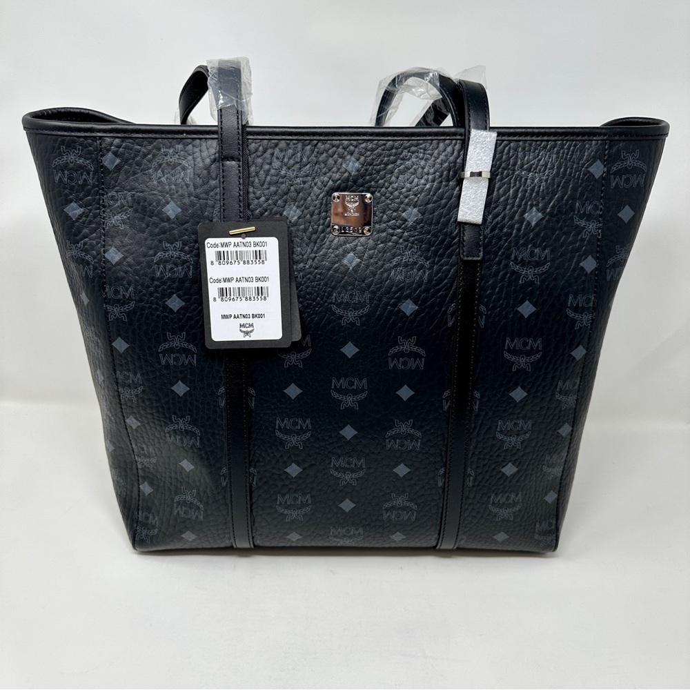 MCM Toni Logo Medium Shopper Tote Bag